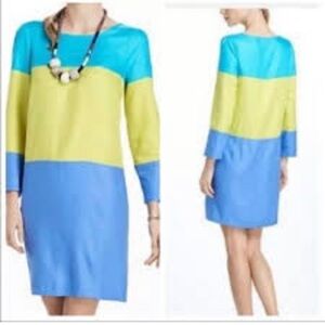 Maeve Anthropologie bright color-block sheath sundress size 8